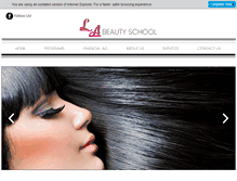 Tablet Screenshot of labeautyandmassageschool.com